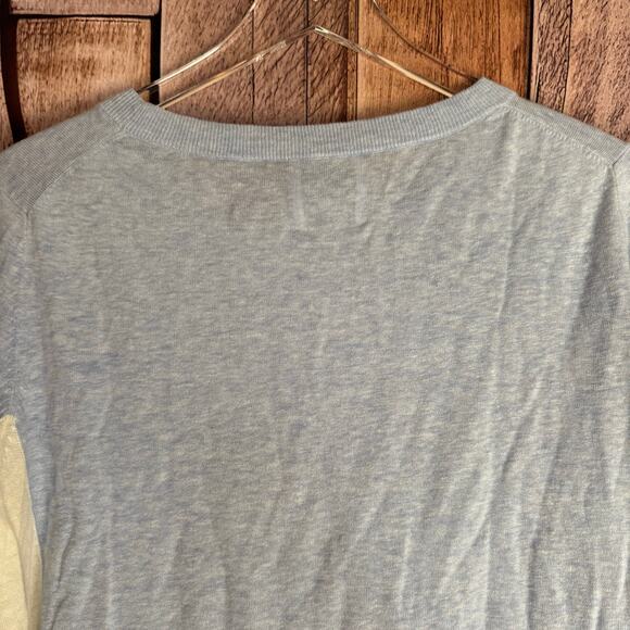 Allude Sweater Pullover Crew Lightweight Classic Preppy Blue Fall Luxury Large - Picture 5 of 8